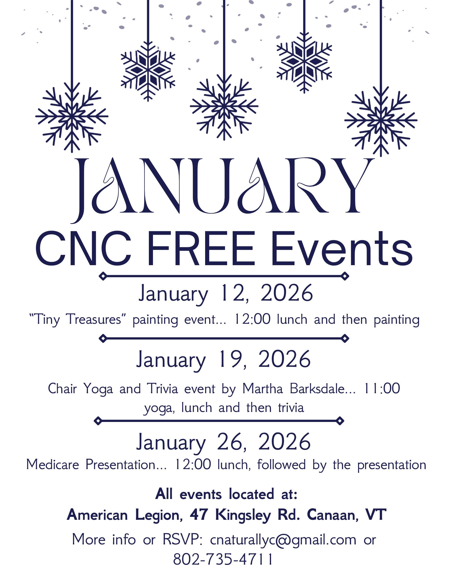 Canaan Naturally Connected’s Winter Series